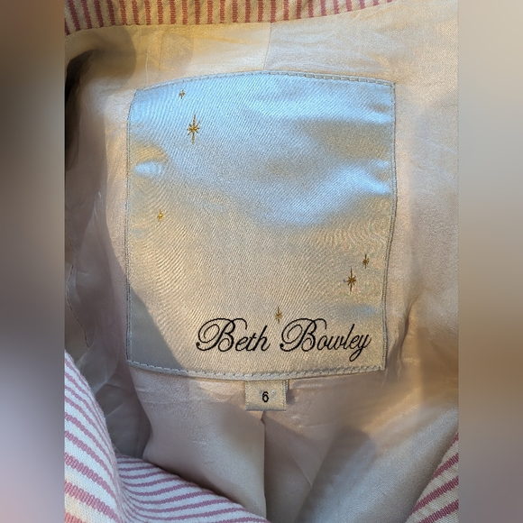 Vintage Beth Bowley Pink Striped Gingham Skirt Suit - Picture 2 of 10